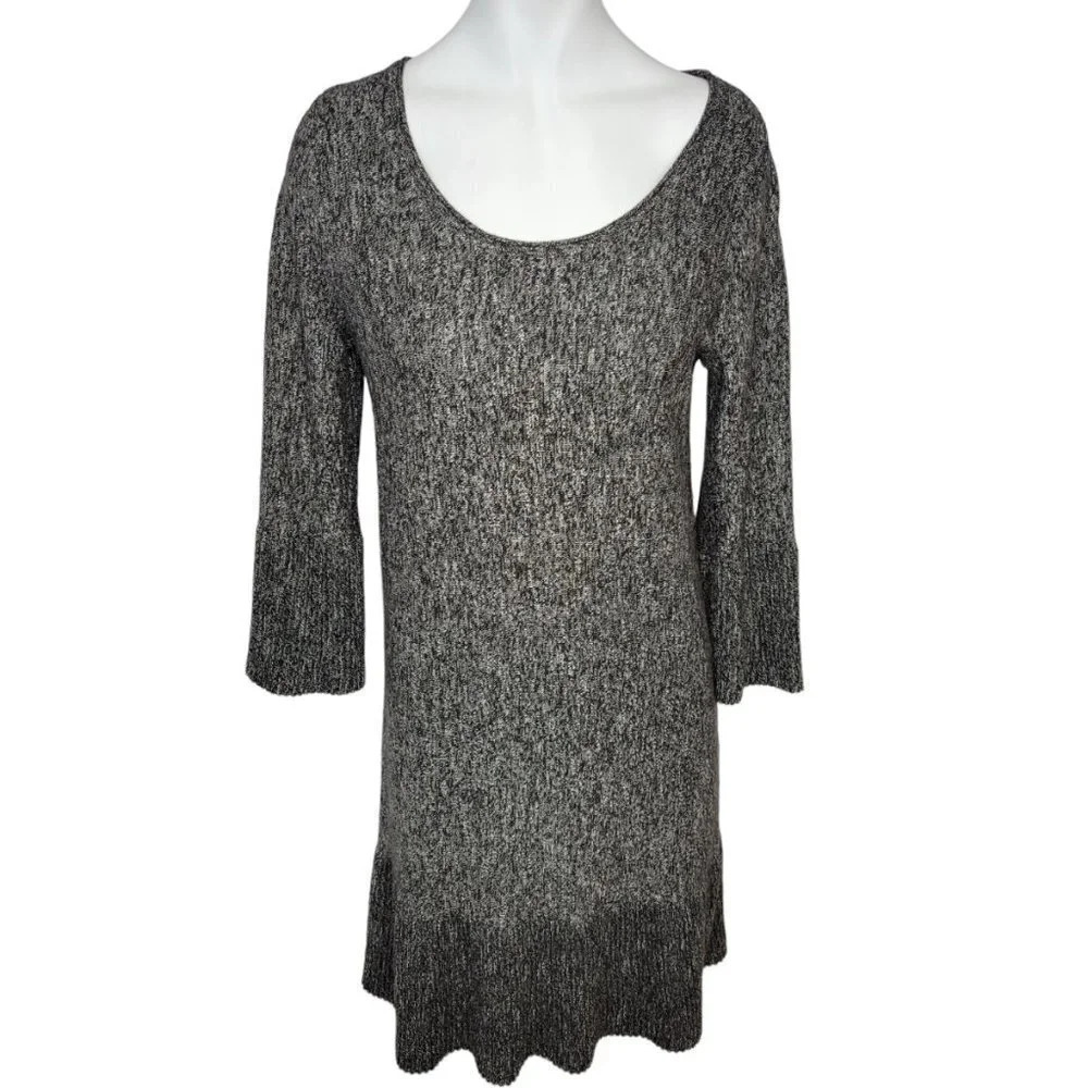 Max Studio Knit Ribbed Bell Sleeve Dress